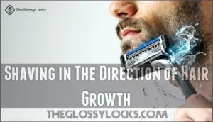 shaving in the direction of hair growth shaving in the direction of hair growth
