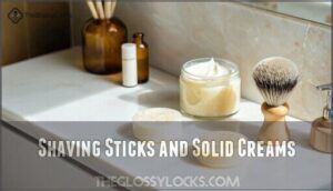 shaving sticks and solid creams