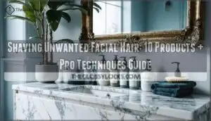 shaving unwanted facial hair