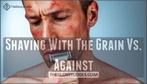 shaving with the grain vs. against