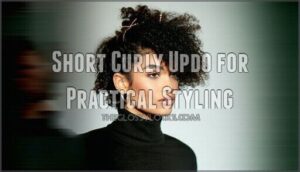 short curly updo for practical styling