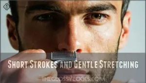 short strokes and gentle stretching short strokes and gentle stretching