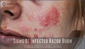 signs of infected razor burn