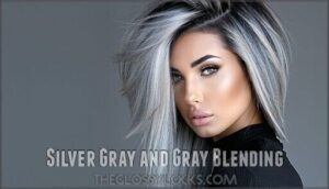 silver gray and gray blending
