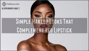 simple makeup looks that complement red lipstick