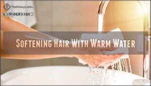 softening hair with warm water