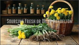 sourcing fresh or dried dandelion