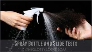 spray bottle and slide tests