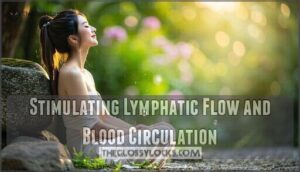 stimulating lymphatic flow and blood circulation