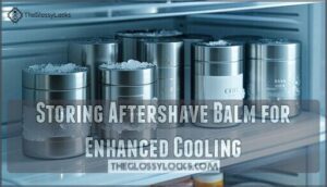 storing aftershave balm for enhanced cooling