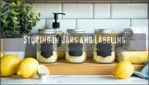 storing in jars and labeling