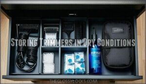 storing trimmers in dry conditions
