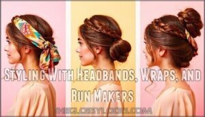 styling with headbands, wraps, and bun makers