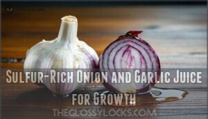 sulfur-rich onion and garlic juice for growth