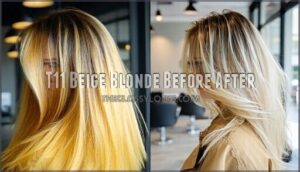 t11 beige blonde before after