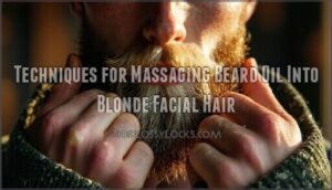 techniques for massaging beard oil into blonde facial hair