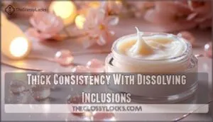 thick consistency with dissolving inclusions