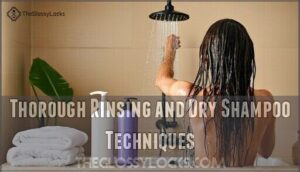 thorough rinsing and dry shampoo techniques