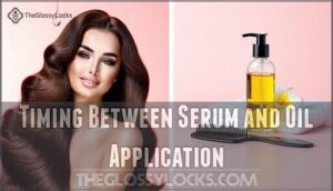 timing between serum and oil application