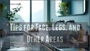 tips for face, legs, and other areas