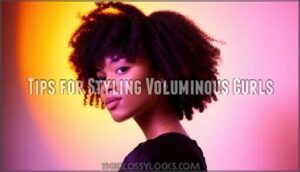tips for styling voluminous curls