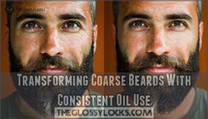 transforming coarse beards with consistent oil use