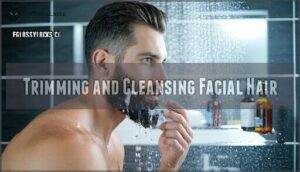 trimming and cleansing facial hair