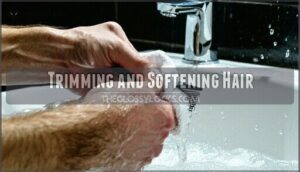 trimming and softening hair