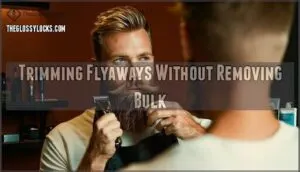 trimming flyaways without removing bulk