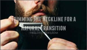 trimming the neckline for a natural transition