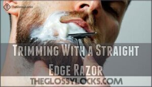 trimming with a straight edge razor