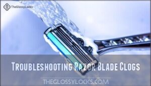 troubleshooting razor blade clogs