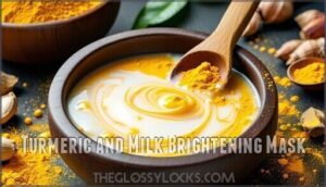 turmeric and milk brightening mask