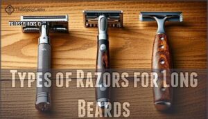 types of razors for long beards