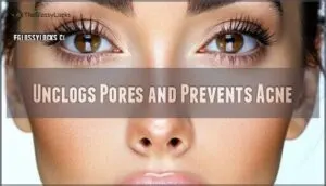 unclogs pores and prevents acne