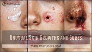 unusual skin growths and sores