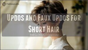 updos and faux updos for short hair