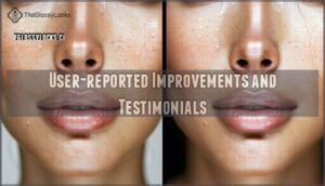 user-reported improvements and testimonials