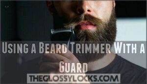 using a beard trimmer with a guard