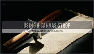 using a canvas strop
