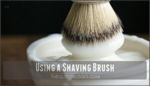 using a shaving brush