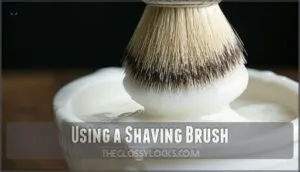using a shaving brush
