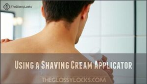 using a shaving cream applicator