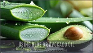 using aloe or avocado oil