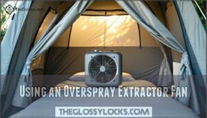 using an overspray extractor fan
