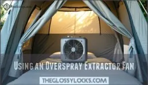 using an overspray extractor fan using an overspray extractor fan