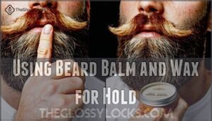 using beard balm and wax for hold