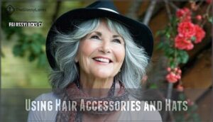 using hair accessories and hats