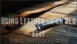 using leather or an old belt
