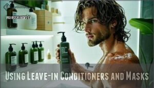 using leave-in conditioners and masks